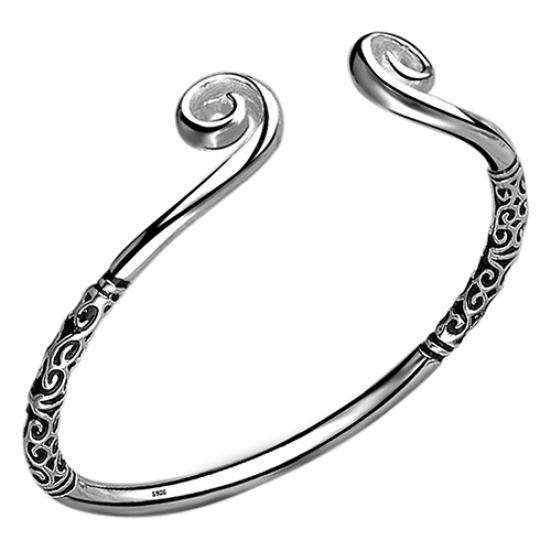 

Ювелірні вироби для модних жінок Monkey King Magic Spell Opening Cuff Bangle Bracelet срібний