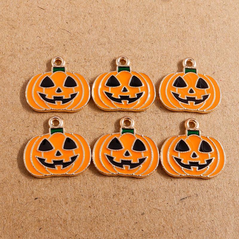 10Pcs/Lot 21*17mm Cute Pumpkin Charms Pendants for Jewelry Making Necklace Earrings DIY Accessories Supplies