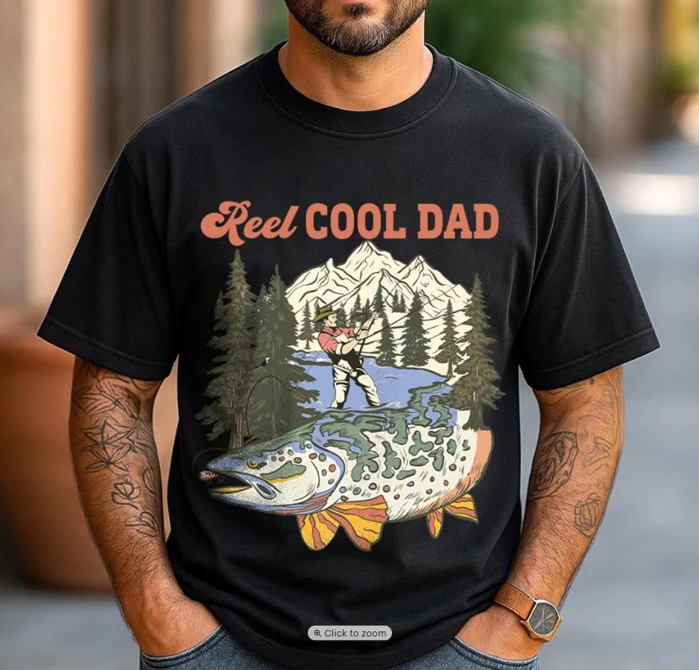 Reel Cool Dad Shirt, Shirt for Fishing Dad, Fishing Gift for Grandpa, Fishing Da 3XL