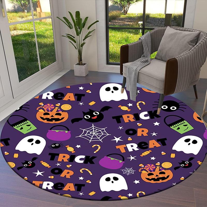 1pc Office Carpet Chair Mats Halloween Trick or Treat Pattern Perfect for Decorating Office Chairs, Living Rooms, Or Bedrooms