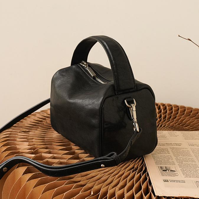 Johnature Pillow Bag Casual Genuine Leather Women's Handbag Versatile Solid Color Soft Cowhide Shoulder Crossbody Bags