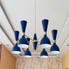 Handcrafted Brass Sputnik Chandelier Mid Century Modern 12-Light Fixture Home Decor