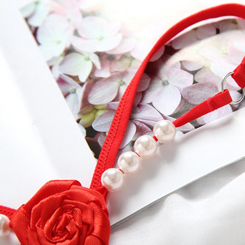 Womens Ladies Briefs Micro G-String Thongs Sexy Lingerie Underwear With Pearl