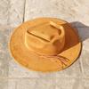 Vegan Suede Arrow-shaped Cap Women's Hat with Variousaccessoriesmen'sfedora Distressed Suede Hat Bohemianstylehat Men'sstraw Hat