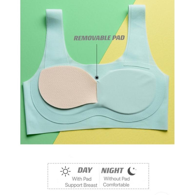 Teenager Latex Padded Bra /Training Bra Seamless Without Trace Kids Bra