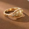 Retro Court-style Oval Nameplate Ring Made of Copper. Women's Jewelry Ring. Suitable for Formal Events and Daily Wear.