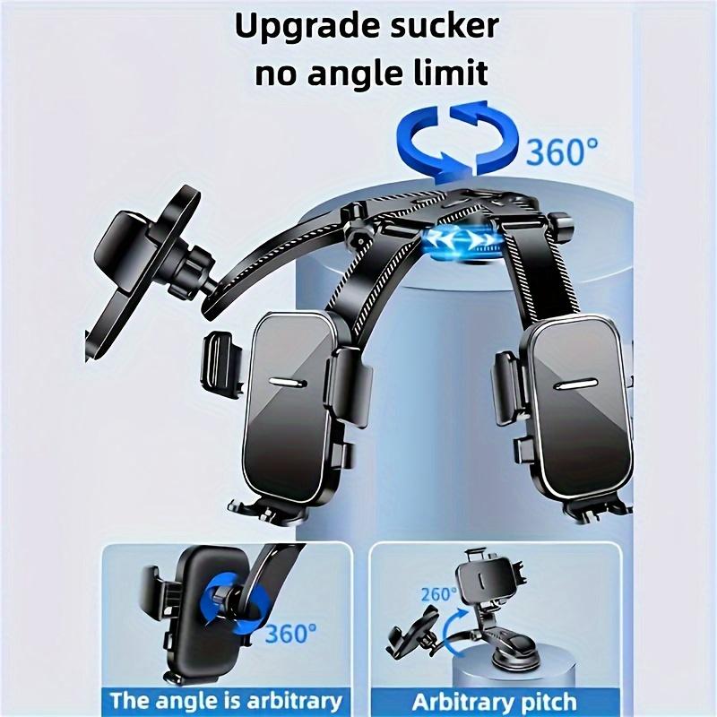 New Car Phone Holder Stand Dashboard Mount 360° Rotatable Gravity Smartphone Holder With Extension Rod Bracket Auto GPS Support