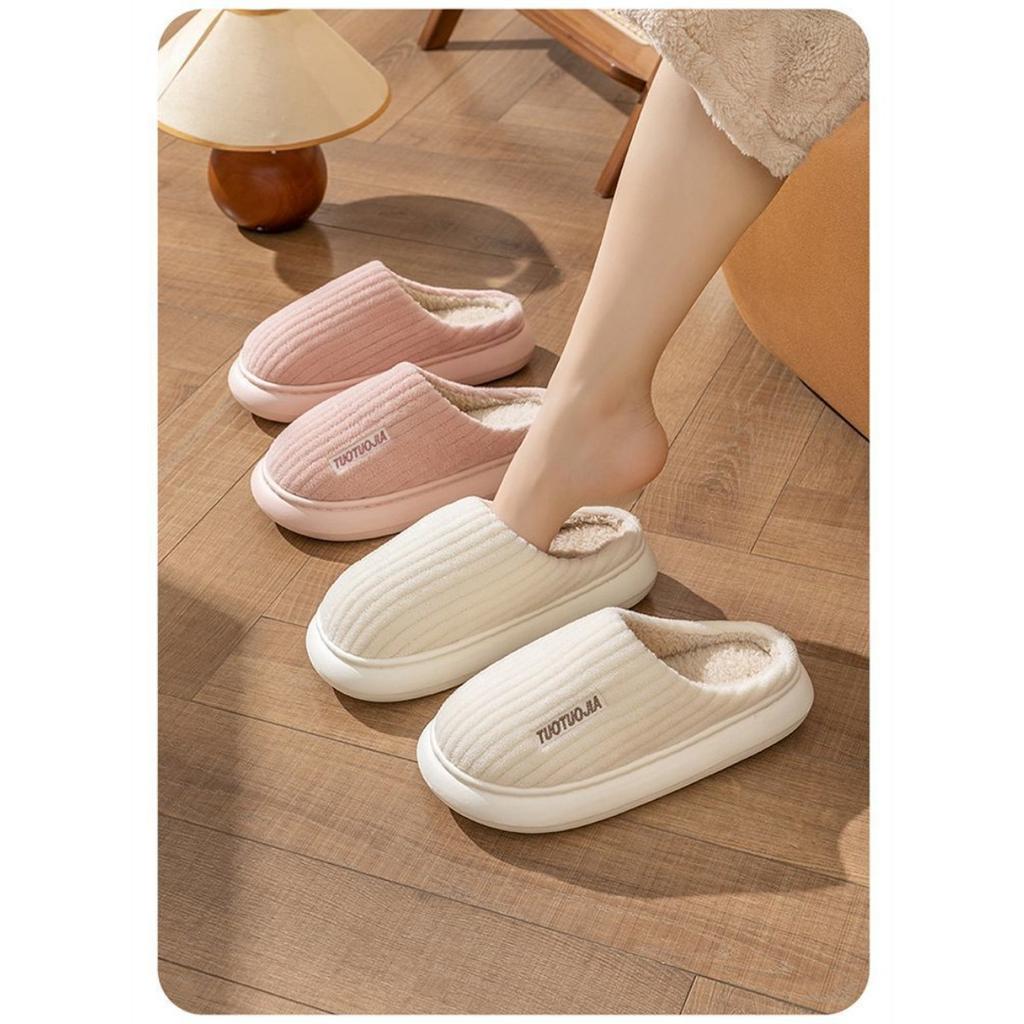 Cotton Slippers, Indoor Slippers, Thermal Slippers, Non Slip Shoes, Plush, Couple Cotton Slippers