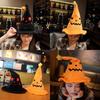 Měkký a mazlivý plyšový klobouk elfí dýně, ideální pro halloweenskou dekoraci a útulný čas na hraní