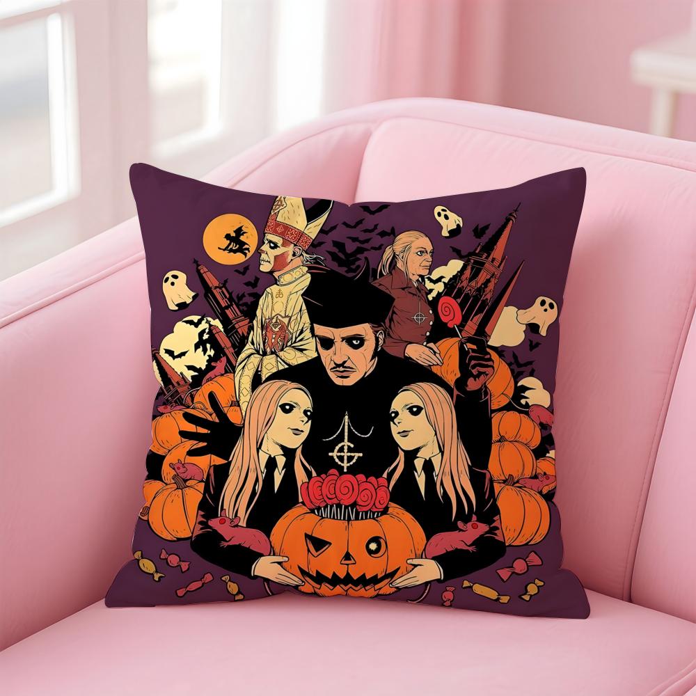 Band G-Ghost Cushion Cover Comfortable Reversible Pillow Cover Ideal for Car Sofa Bedroom & Beyond