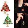 Rhinestones Christmas Crystal Jewelry Gifts Christmas Tree Pins Multi-Colored Christmas Brooch Pins Set for Women & Girl