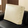 Luxuriou Faux Leather Sofa Back Cushion Cover Rectangular Soft Backrest Lumbar Pillowcase Waterproof Bed Pillowcase Home Decor