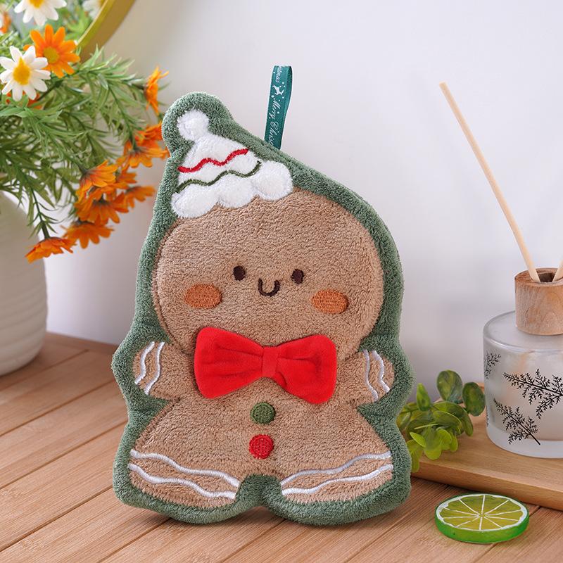 

Коралловый флис Рождественские полотенца для рук Санта Клаус Водопоглощение Быстросохнущее полотенце для рук Рождественская елка Колокольчик Кухня Ванная