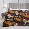 Totals Dramas HeatherAlejandro Knitted Blanket Fleece Throw Blankets Summer Air Conditioning Portable Soft Warm Bedspread