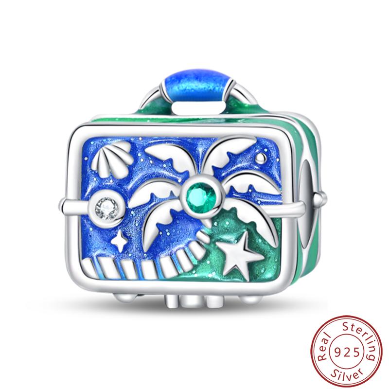 Love Traveling Copper Backpack Suitcase Luggage Camera Airplane Charms 3Mm Diy Fine Jewelry Making