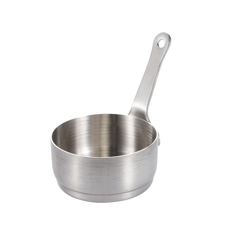 Customized 304 stainless steel sauce cup multi-specification with handle sauce plate golden hotel western tableware thick