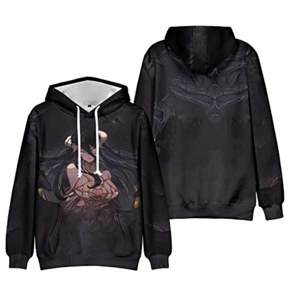 2024 New Arrival Overlord Albedo Anime Merch Hoodies Sportswear Hooded Cool Style Women/Men Hooded Pullover Clothes