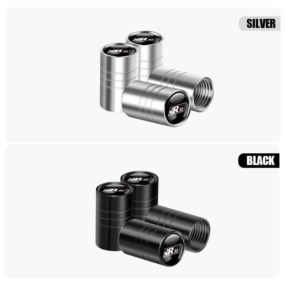 4PCS 3D Metal Car Wheel Tires Valve Caps Tyre Dust Cover For Volkswagen Polo Sharan Golf Scirocco Touran Touareg VW GIT Tcross BA5