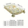 Lemon Leaves Printed Rectangle Tablecloth for Holiday Party Decor Washable Summer Lemon Waterproof Table Cloths Home Decorations