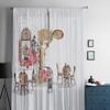 Old Town View And Street Cafe Tulle Curtain For Living Room Sheer Valance Curtain For Kitchen Bedroom Window Drapes