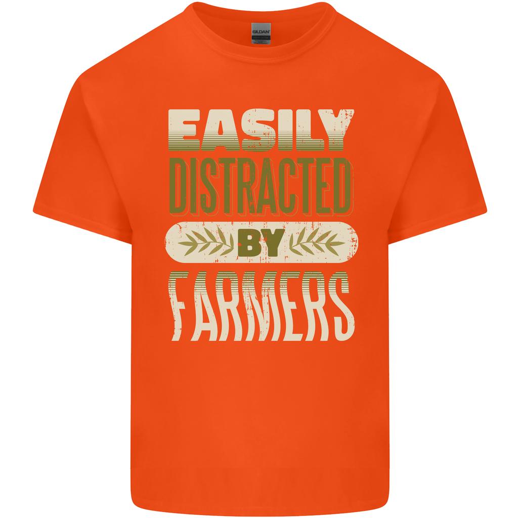 Easily Distracted Farmers Farming Unisexs Light Cotton TShirt