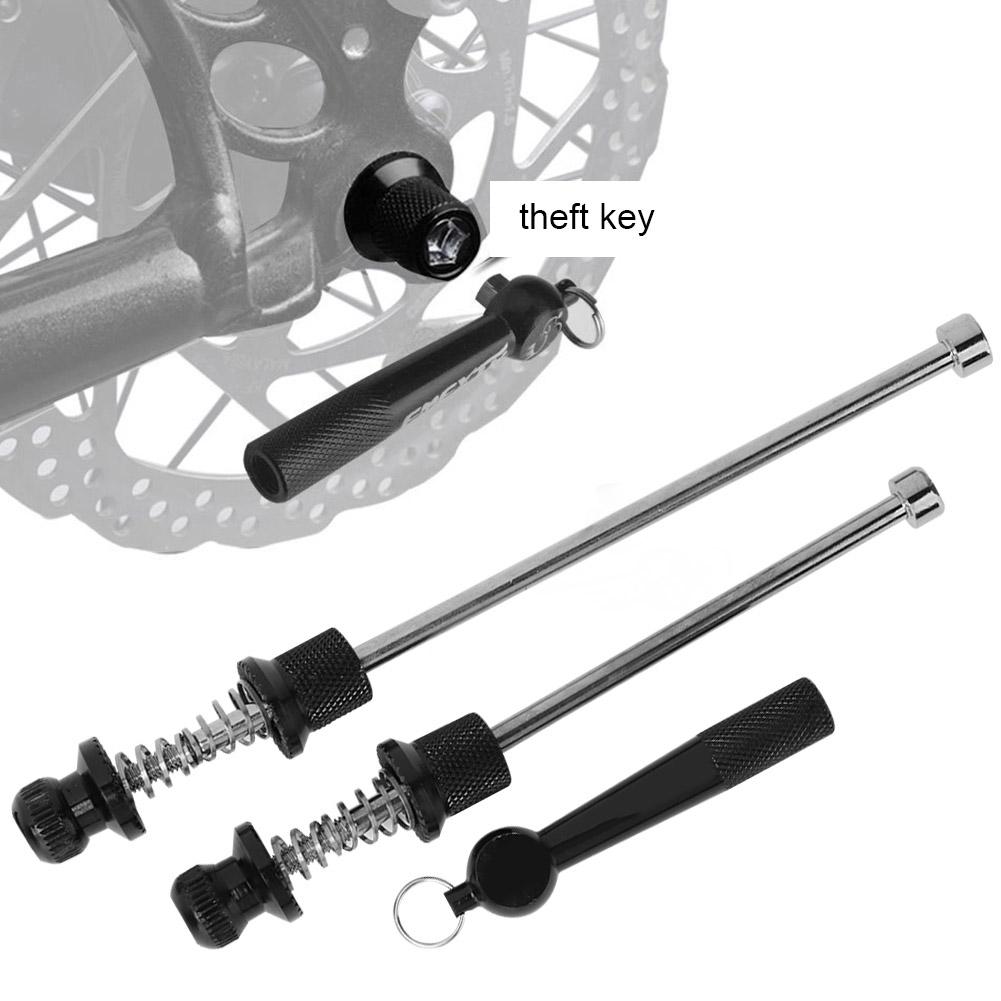Mountain Bicycle Road Bike Wheel Locking Security Quick Release Anti Theft Skewer Set