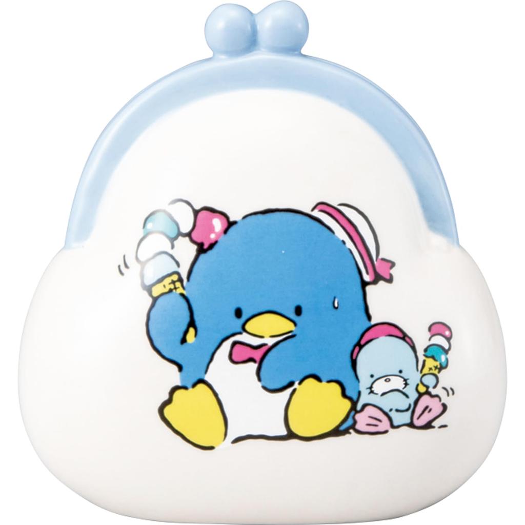 Sanrio "Tuxedo Sam" Coin Bank, Purse, Wallet-Style, Approx. 11 X 6 Cm, Character Stationery, Tuxedo Sam Goods, White, San4563-3