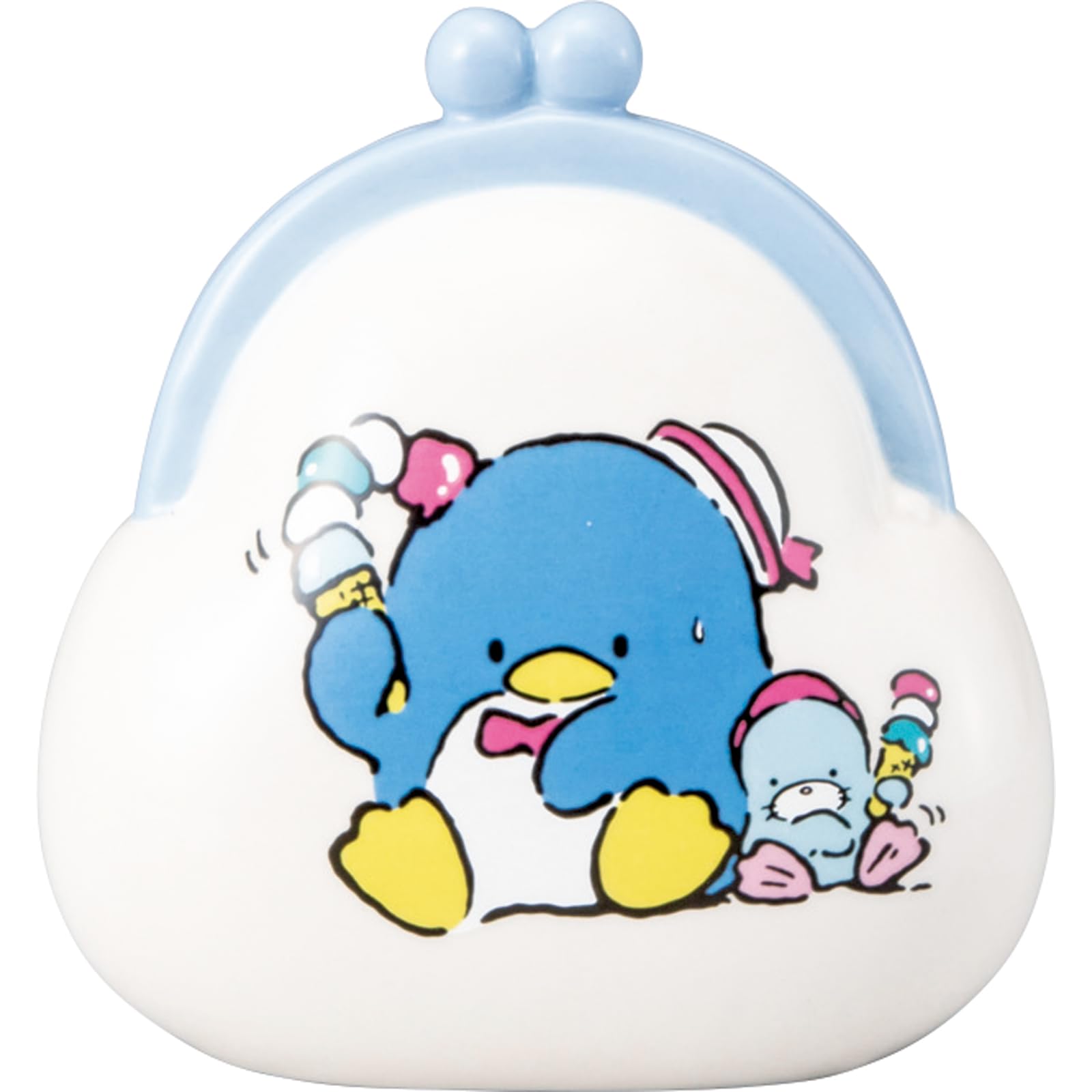 

Sanrio Tuxedo Sam Coin Bank, Purse, Wallet-Style, Approx. 11 x 6 cm, Character Stationery, Tuxedo Sam Goods, White, san4563-3