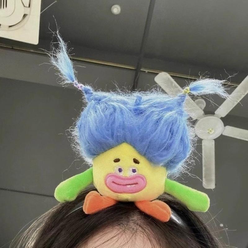 2 Stück Niedliches und Cartoon-Gesichtswasch-Haarband Lustiges Stirnband Haargummi Haarband Haaraccessoires für Frauen
