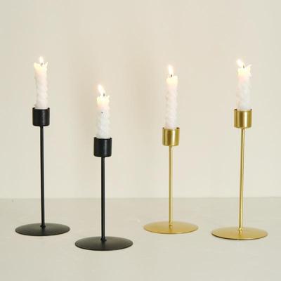 European Style Metal Candle Holders Simple Golden Wedding Decoration Bar Party Living Room Decor Home Decor Candlestick