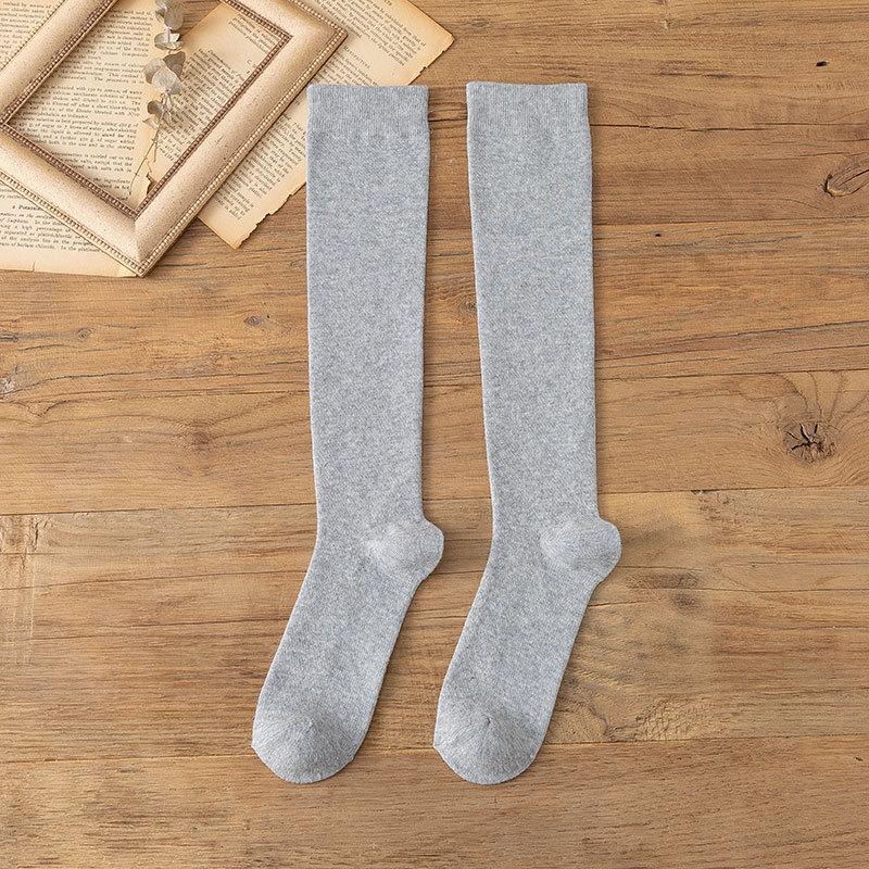 Pressure Slimming Calf Socks, Strong Pressure Shaping Long Tube Socks, Women's Mid-tube Autumn and Winter Trendy High Tube Solid Color Cotton Socks