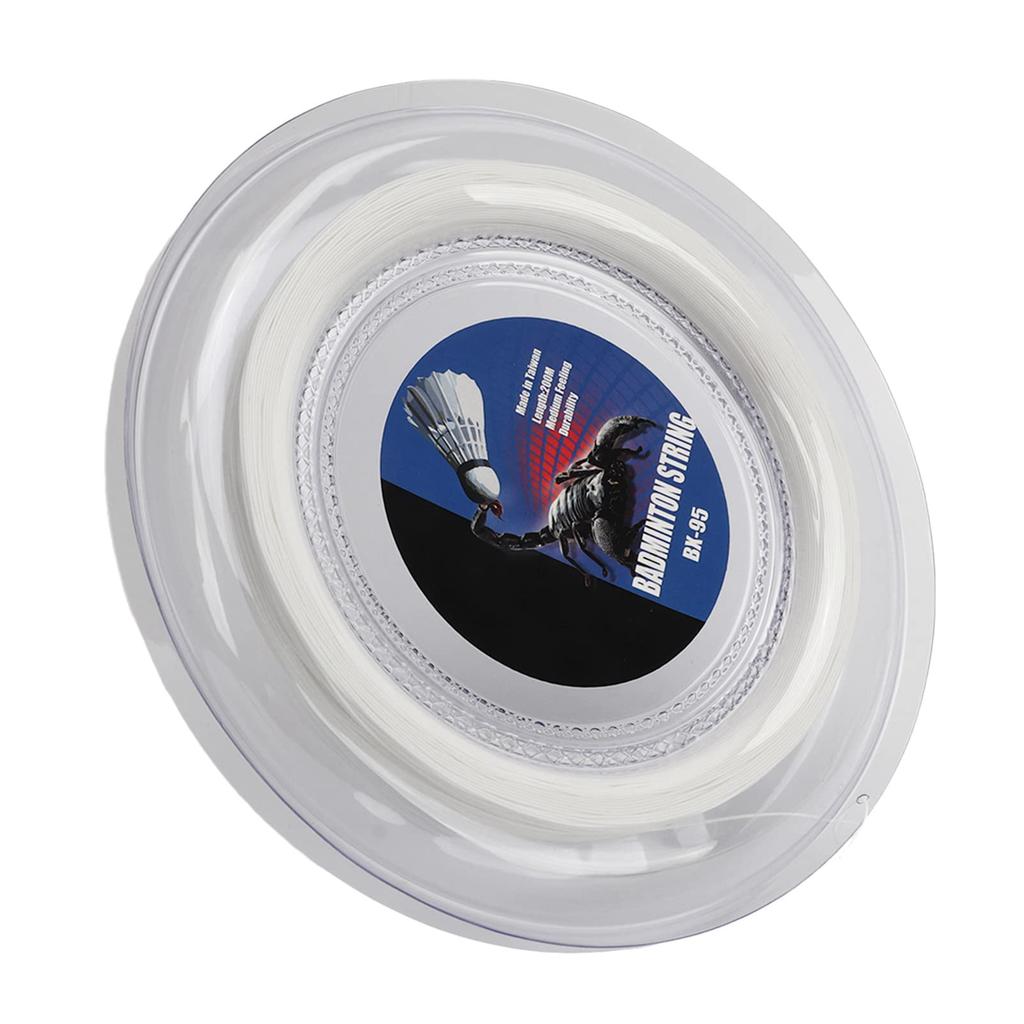 Zerodis Badmintonschläger Saite, Hohe Elastizität, 200m (Weiß)