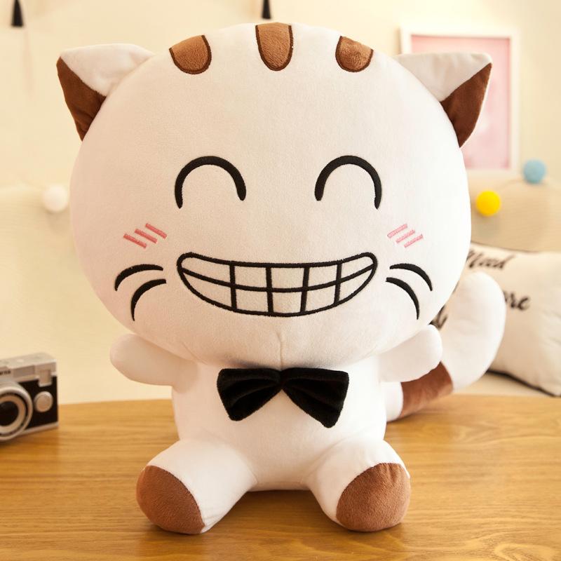 Cute big face cat plush toy doll throw pillow cat doll rag doll children's birthday gift
