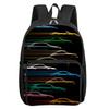 Rucsac Pătrat cu Buzunar Frontal cu Model Reflectorizant pentru Băieți și Fete Cele Mai Bune Cadouri Ghiozdane Școlare Plate 2D Desen Animat pentru Copii