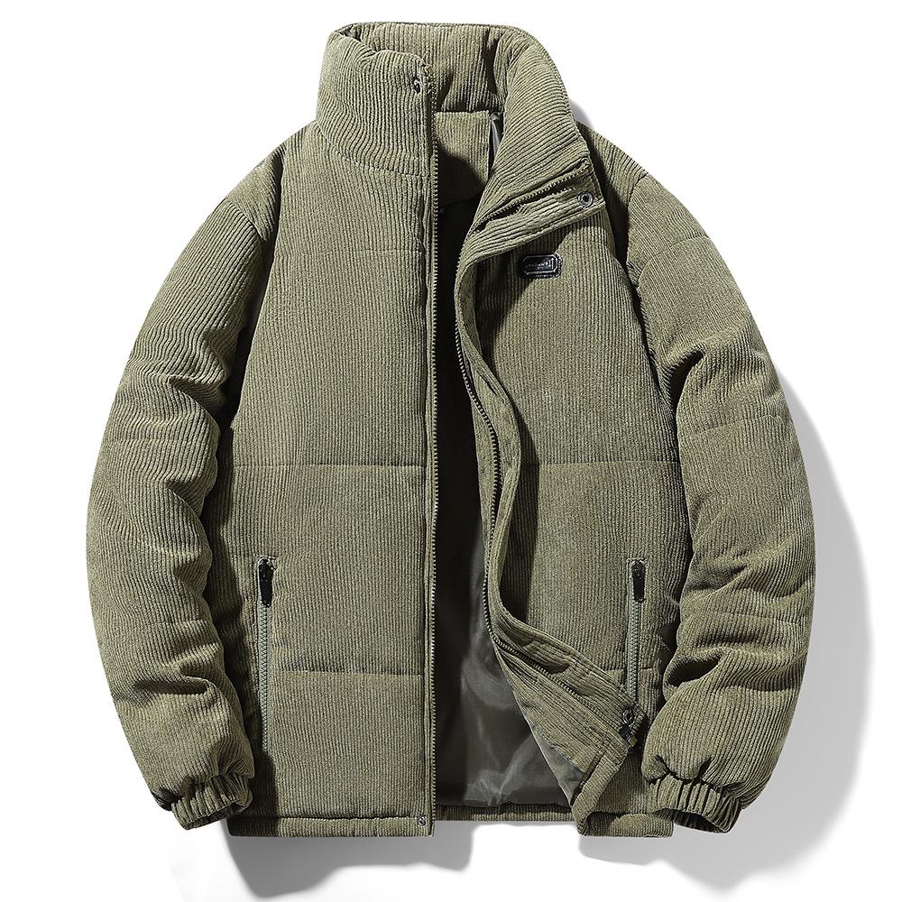 Autumn and Winter New Corduroy Coat Men's Padded Jacket Loose High-grade Youth Winter Men's Padded Jacket with Thick Warm Padded Jacket