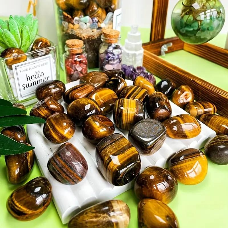 

Тигровый глаз галтованный полированный натуральные кристаллы украшение для дома, наполнитель для вазы и праздничные подарки 50g