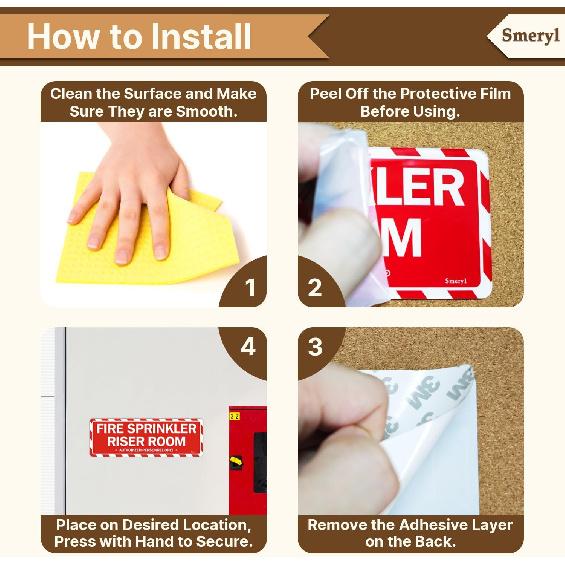 Fire Sprinkler Riser Room Signs Authorized Personnel Only 9” x 3” Fire Sprinkler Room Signs, Riser Room Sign for Office Home Business,