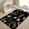 Colorful Flamingo Tropical Leaf Area Rug Non Slip Floor Mat for Bedroom Boho Home Decor