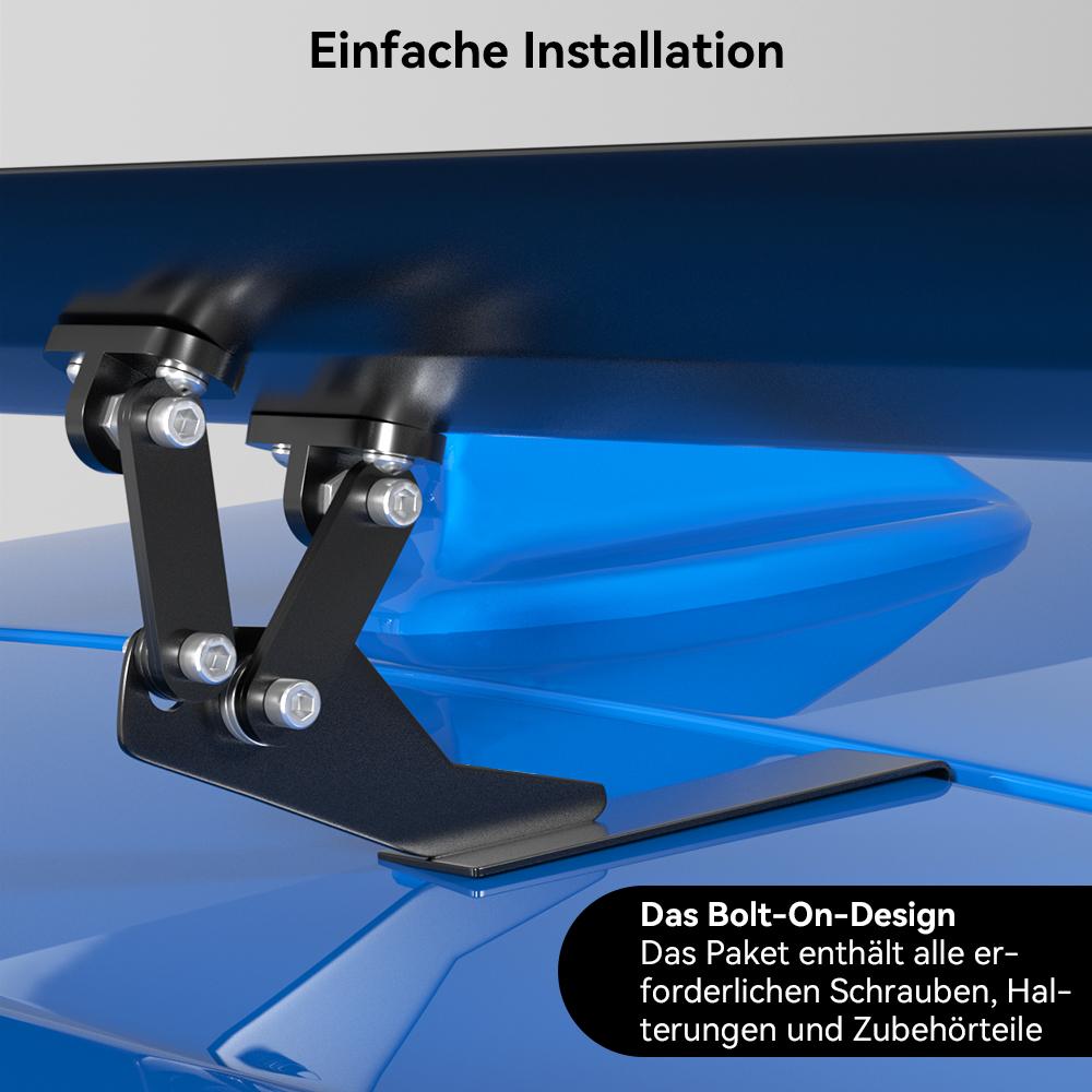 Universal Hatch Adjustable Aluminum GT Rear Trunk Wing Racing Spoiler Black 14#