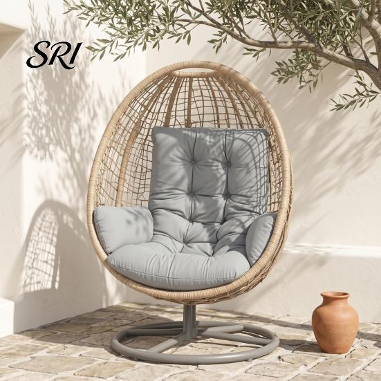 Outdoor Chair Cushion Egg Waterproof Hammock Indoor Elastic Hanging Replacement for Garden Yard Swing