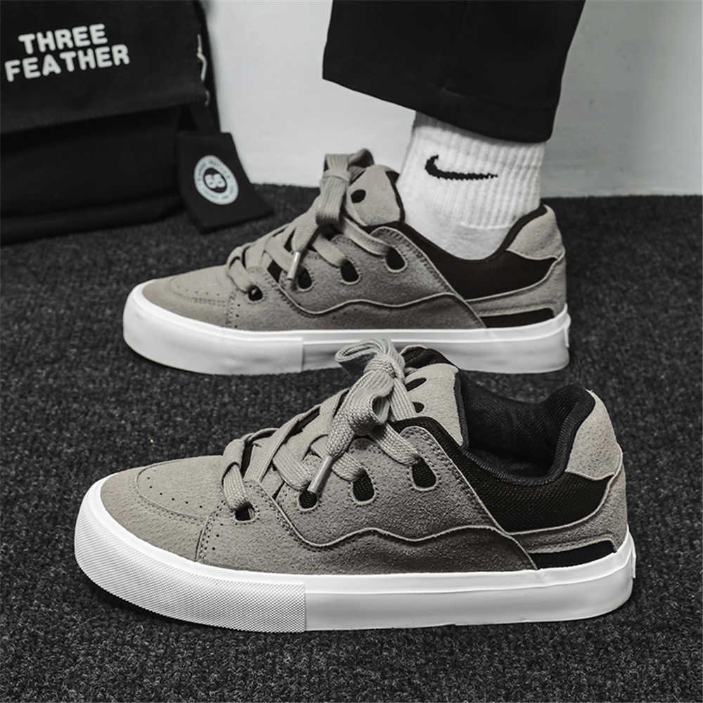 Fashion Lace-up Flat Sole Brown Shoes For Men Chunky Brand Basketball For Men Vulcanized Sneakers Sport Promo Lux Boti High Quality