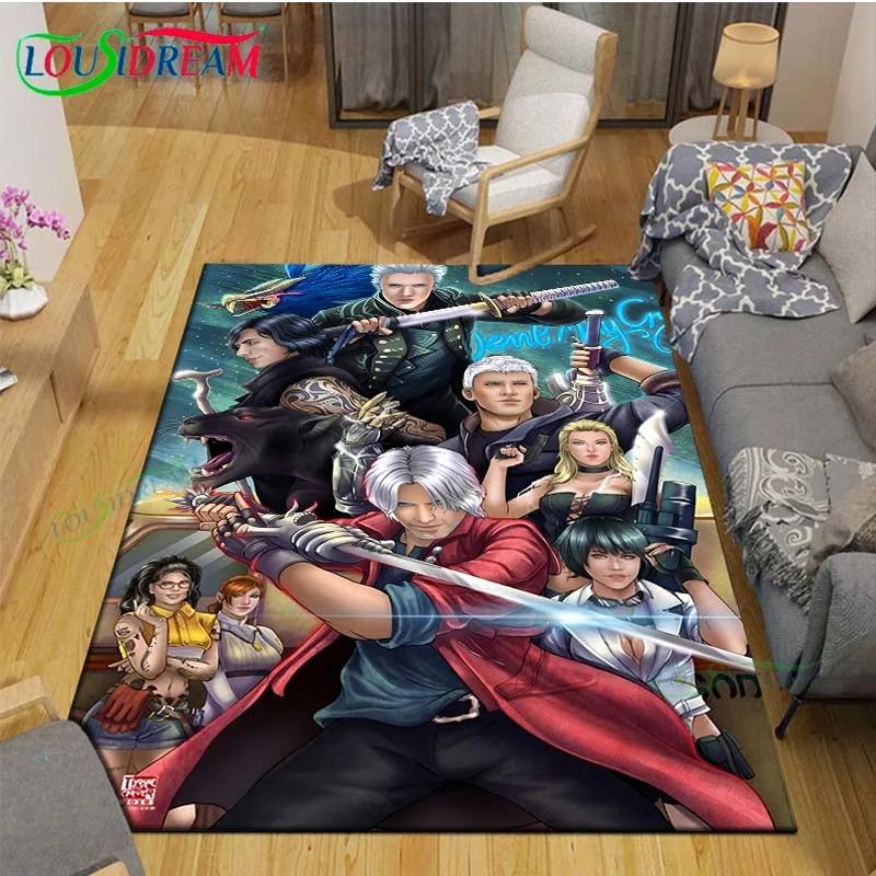 Fashion D-Devil May Cry Game Printed Carpet Outdoor Area Rug Non -slip Carpet Bedroom Decor Carpet for Living Room Birthday Gift