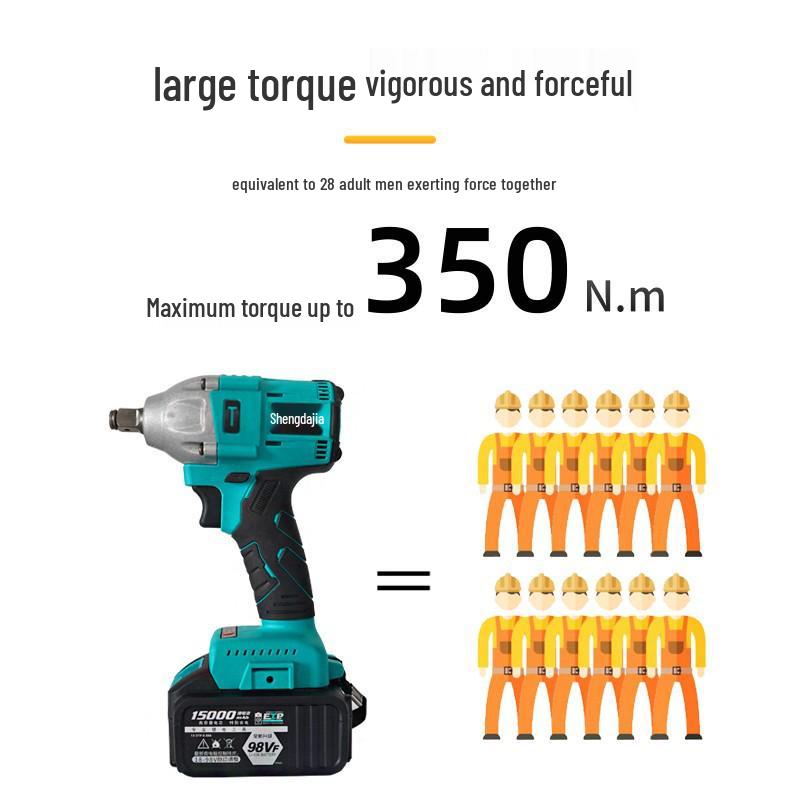 Wysokomomentowy bezszczotkowy klucz udarowy z baterią litową dla wydajności