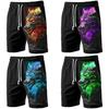 Wolf Boxshorts Hose 3D Druck Kampftraining Unisex Männer Frauen Schnelltrocknend Fitness Gym Sport Workout Lässig Streetwear