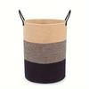 Rope Woven Cotton Storage Basket With Handles For Dirty Clothes Storage Home Use