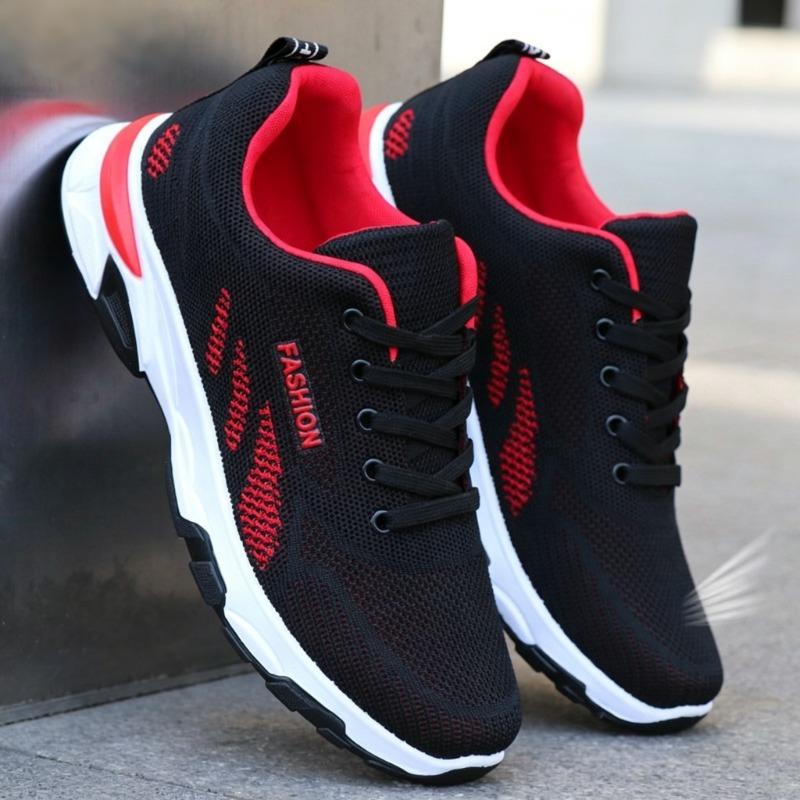 Men Korean Trendy PU Upper Casual Work Shoes, Lightweight Soft Sole Anti-slip Wear-resistant Breathable Sports Flat Footwear