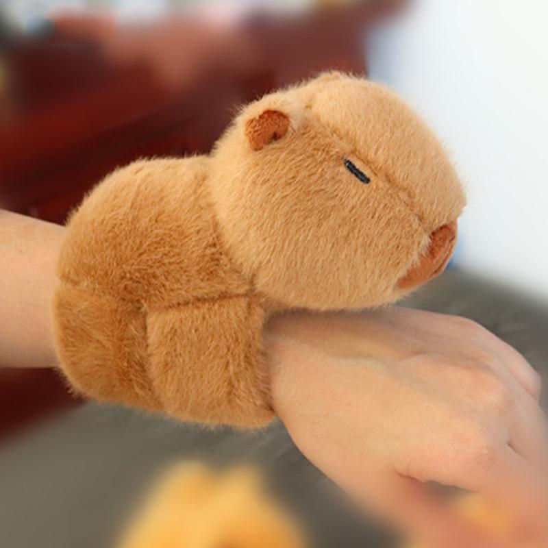 Capybara Clap Circle Movie Plush Toy Slap Snap Wrap Wristband Bracelet Koala Plush Hand Ring Fun Pop Circles KidS Christmas Gift