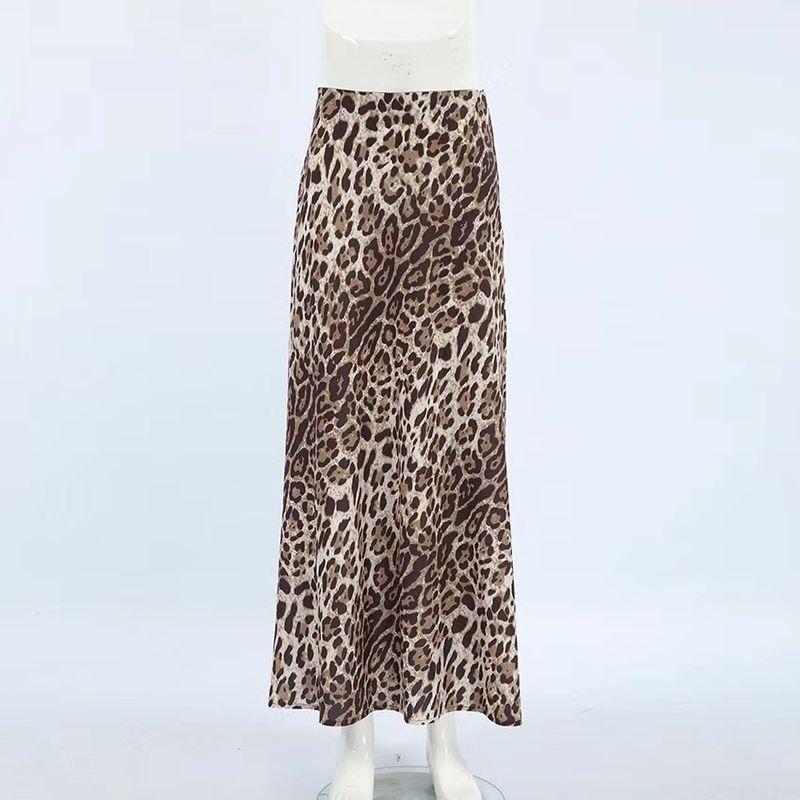 

Fashion Style Sexy Fashion Leopard Print Easiest for Match Casual Skirt Fashion Leopard Print Skirt Leopard print L