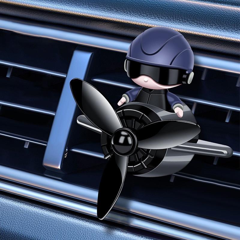 

Автомобильный воздуховод освежитель воздуха мультяшный пилот кондиционер ароматерапия клипса вращающийся пропеллер ароматизатор украшение
