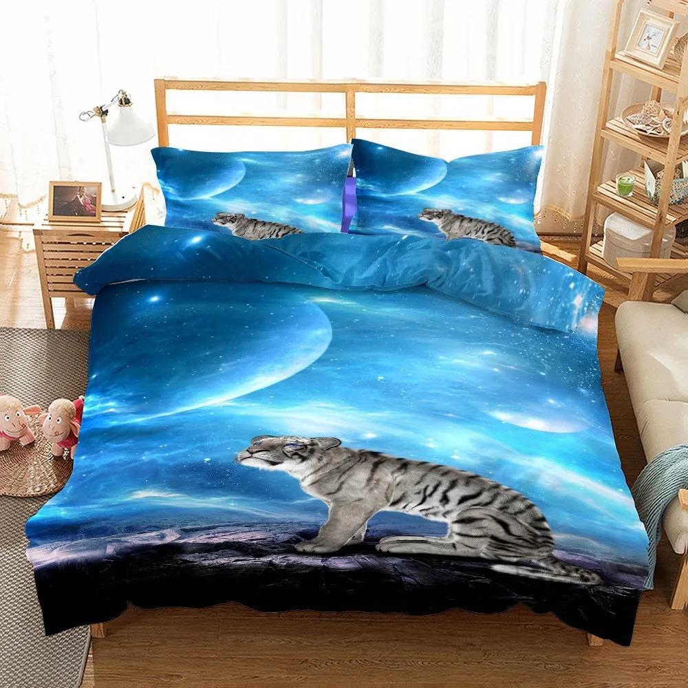 3D Tigers Bedding Set King Queen Double Full Twin Single Size Bed Linen Set